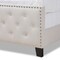 Baxton Studio Marion Beige Upholstered Button Tufted Full Size Panel Bed 162-10323 - alternate 7